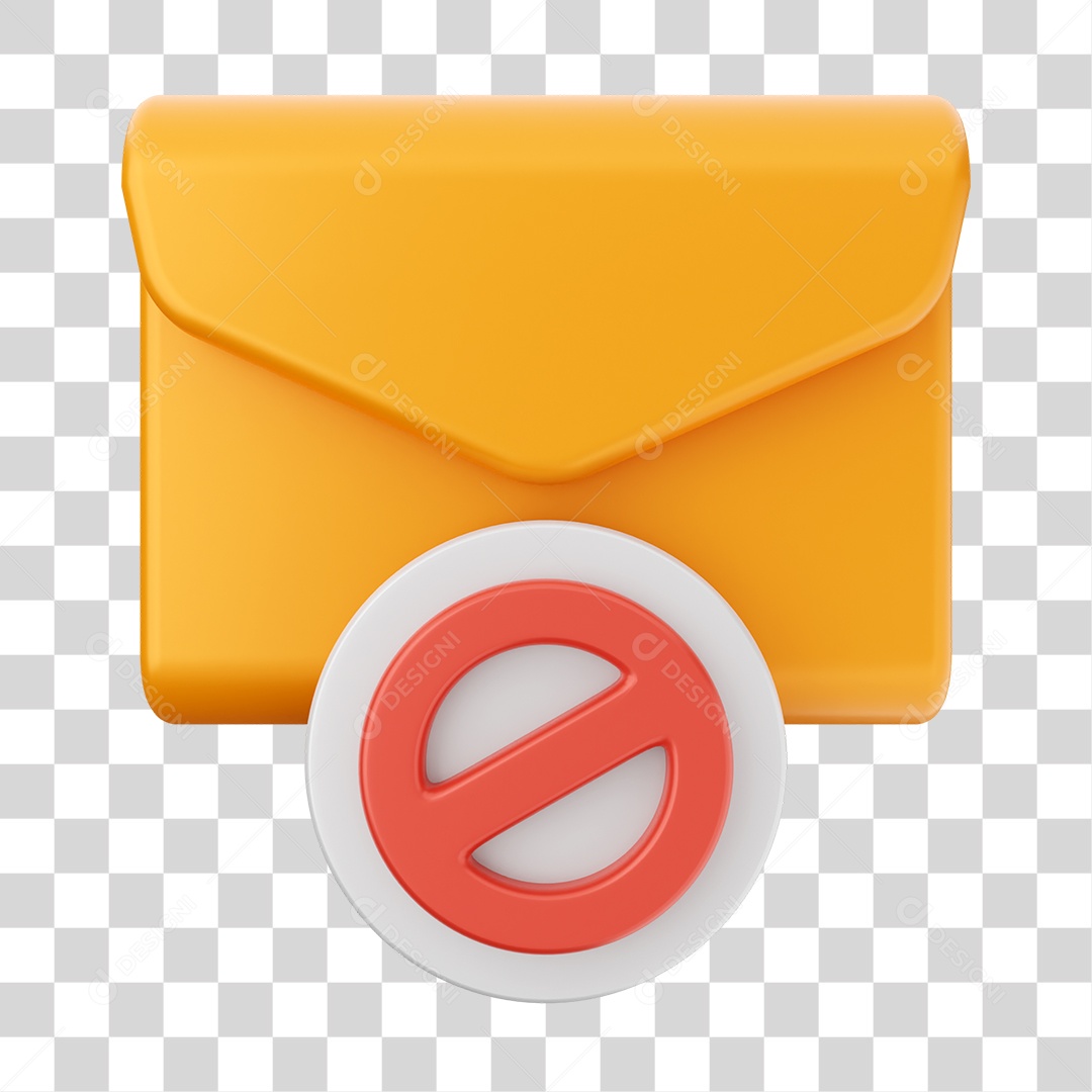 Ícone De Mensagem De Bloqueio Elemento 3D PNG Transparente