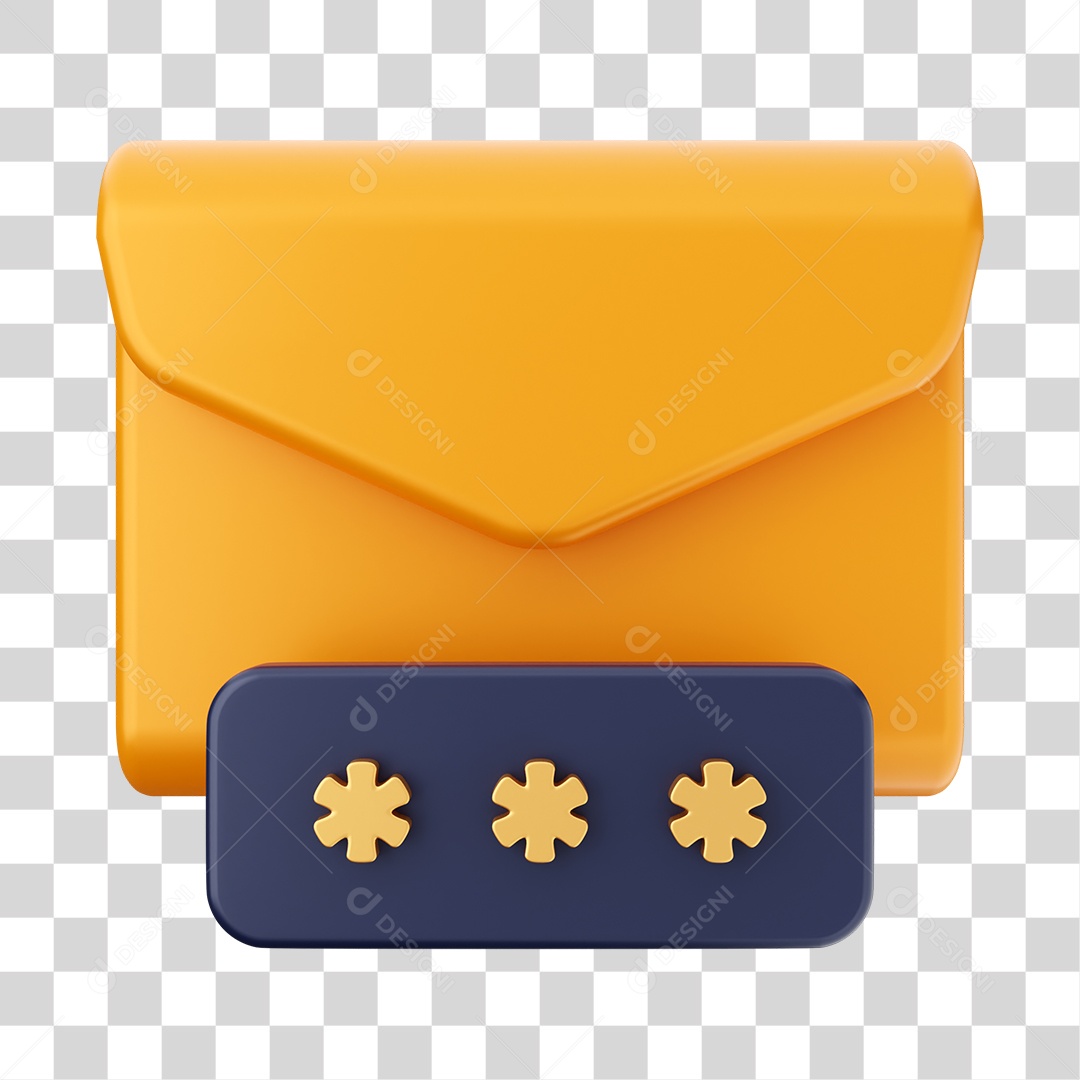 Ícone De Mensagem Elemento 3D PNG Transparente