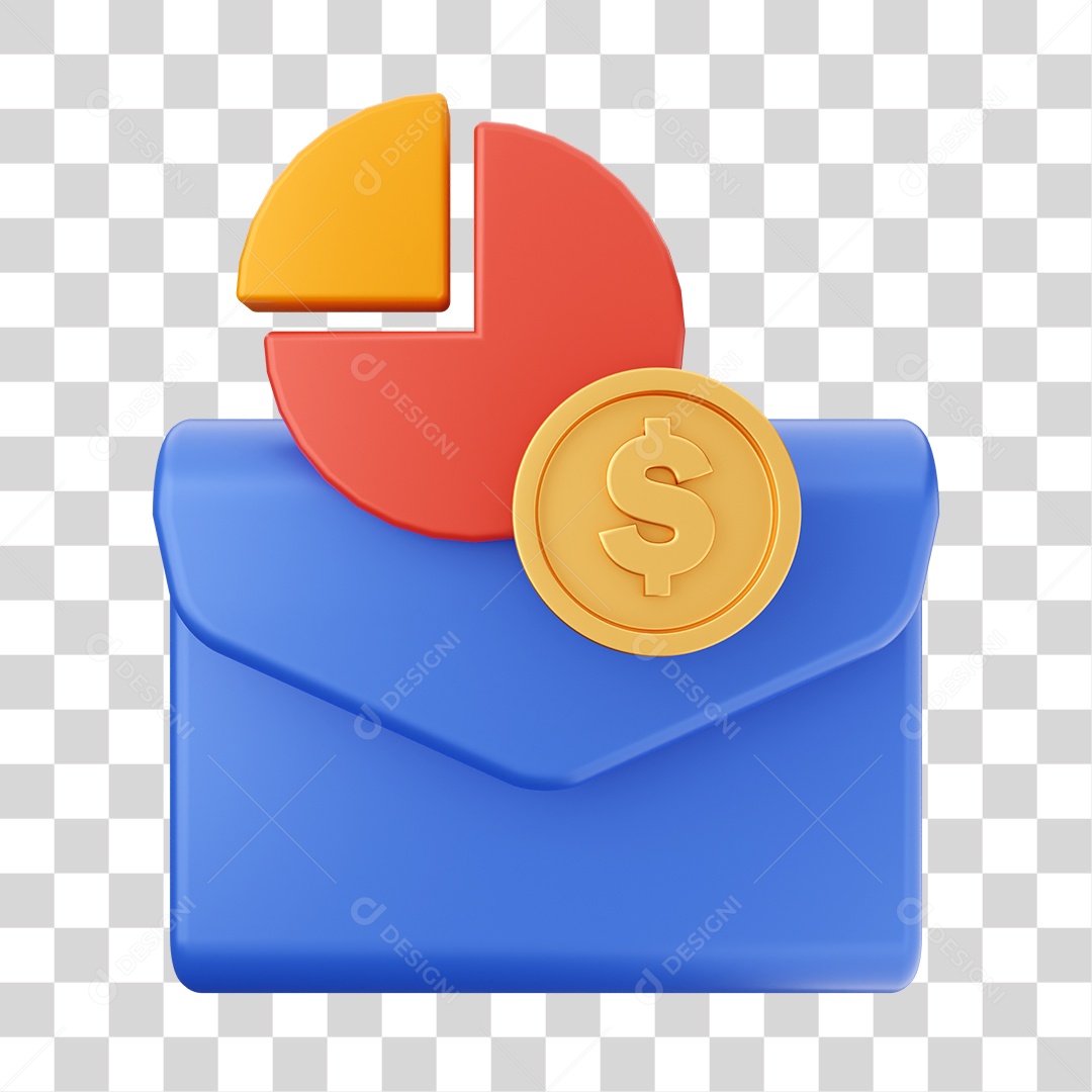 Ícone De Mensagem De Gráficos De Valores  Elemento 3D PNG Transparente
