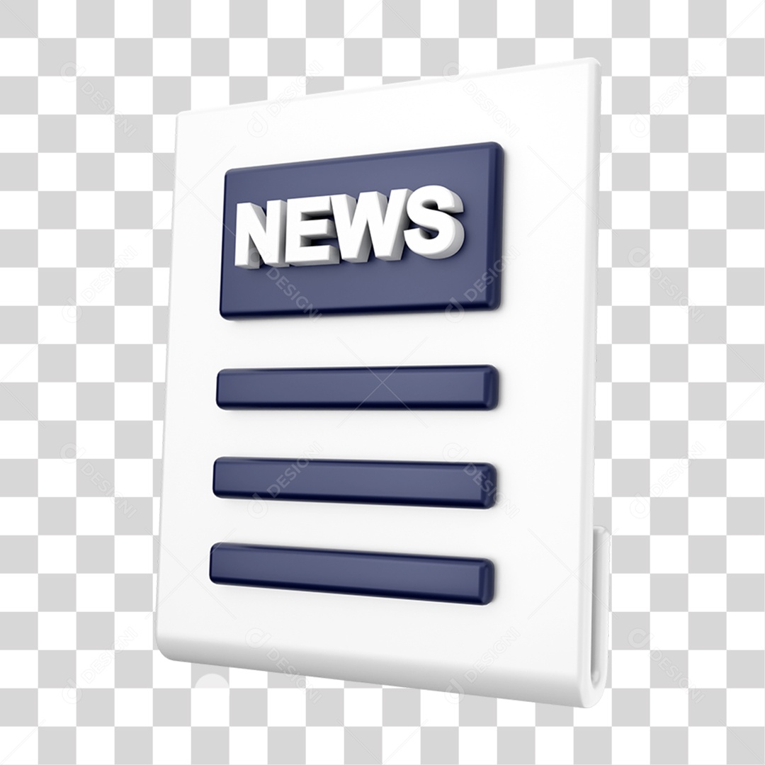 Elemento 3D Símbolo Arquivo Para Composição PNG Transparente