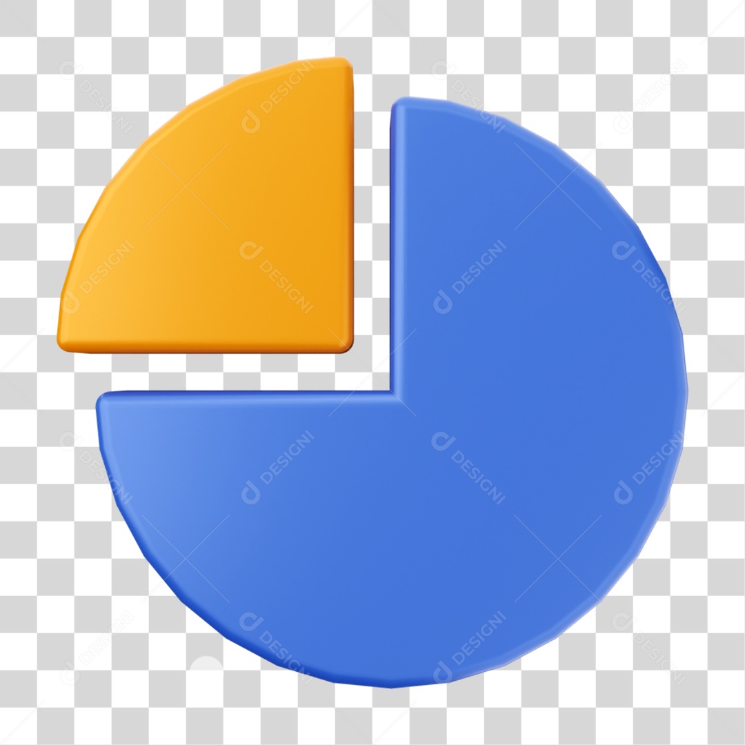 Elemento 3D Símbolo Gráfico  Para Composição PNG Transparente