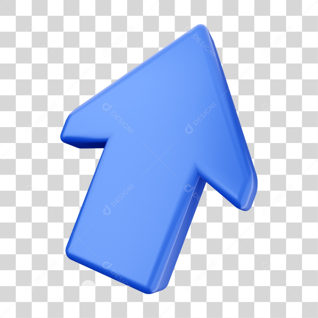 Elemento 3D Símbolo em Seta Para Composição PNG Transparente