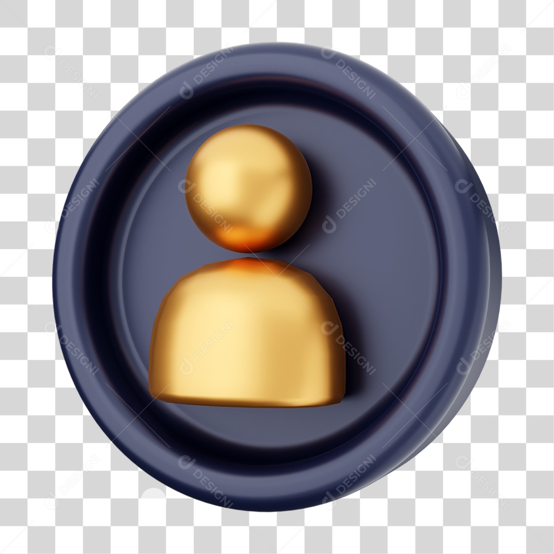 Elemento 3D Símbolo Para Composição PNG Transparente