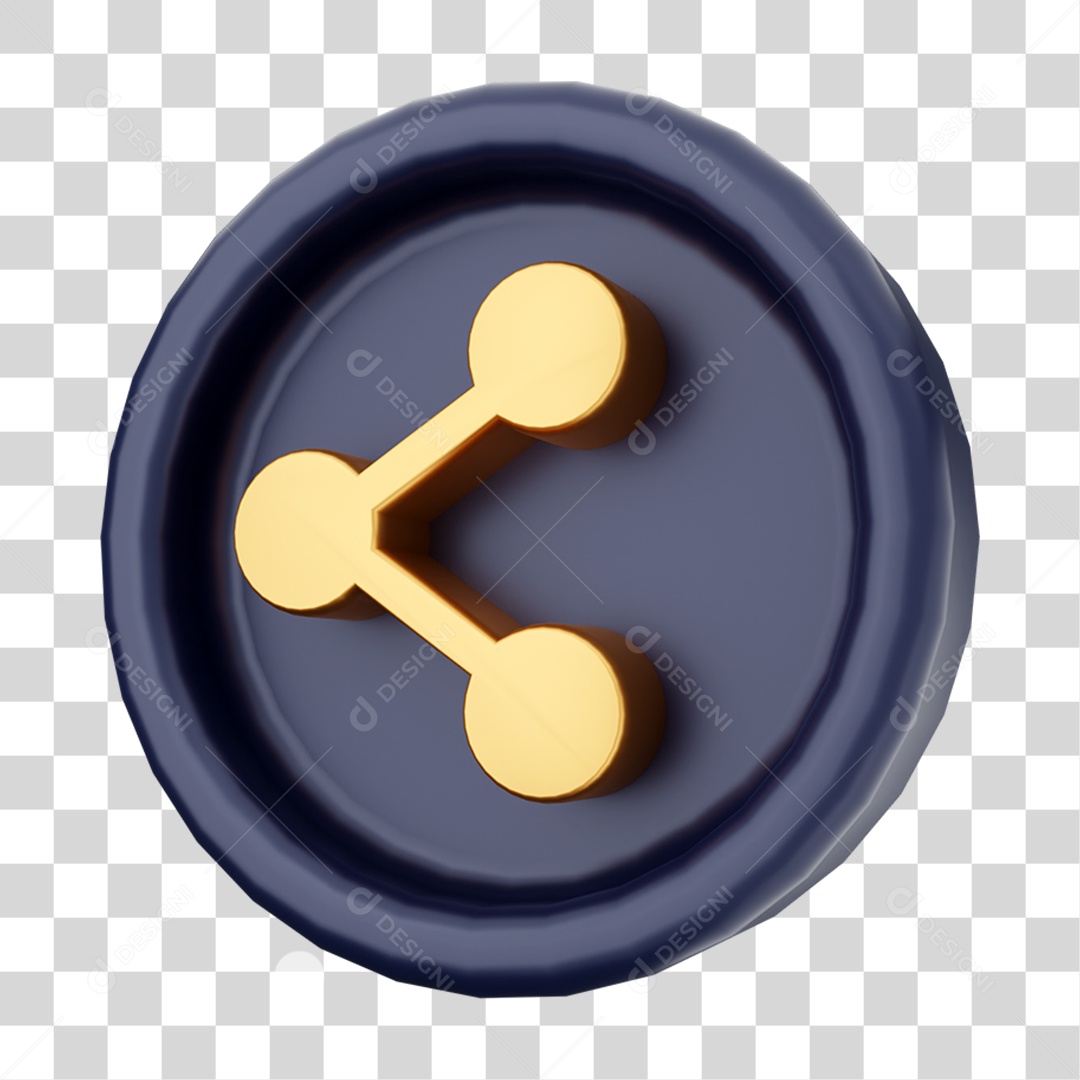 Elemento 3D Símbolo Para Composição PNG Transparente