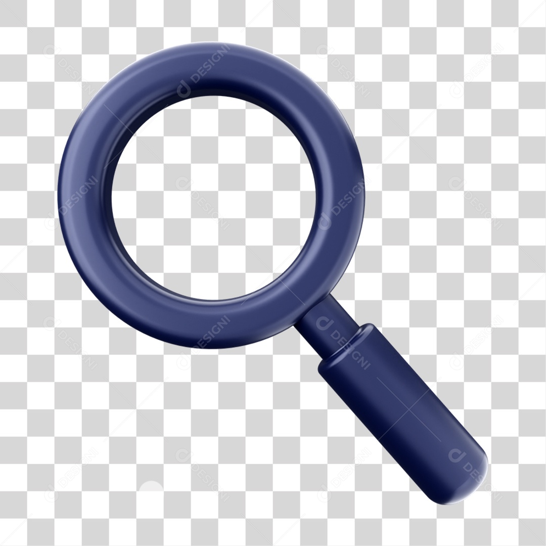 Elemento 3D Lupa Para Composição PNG Transparente