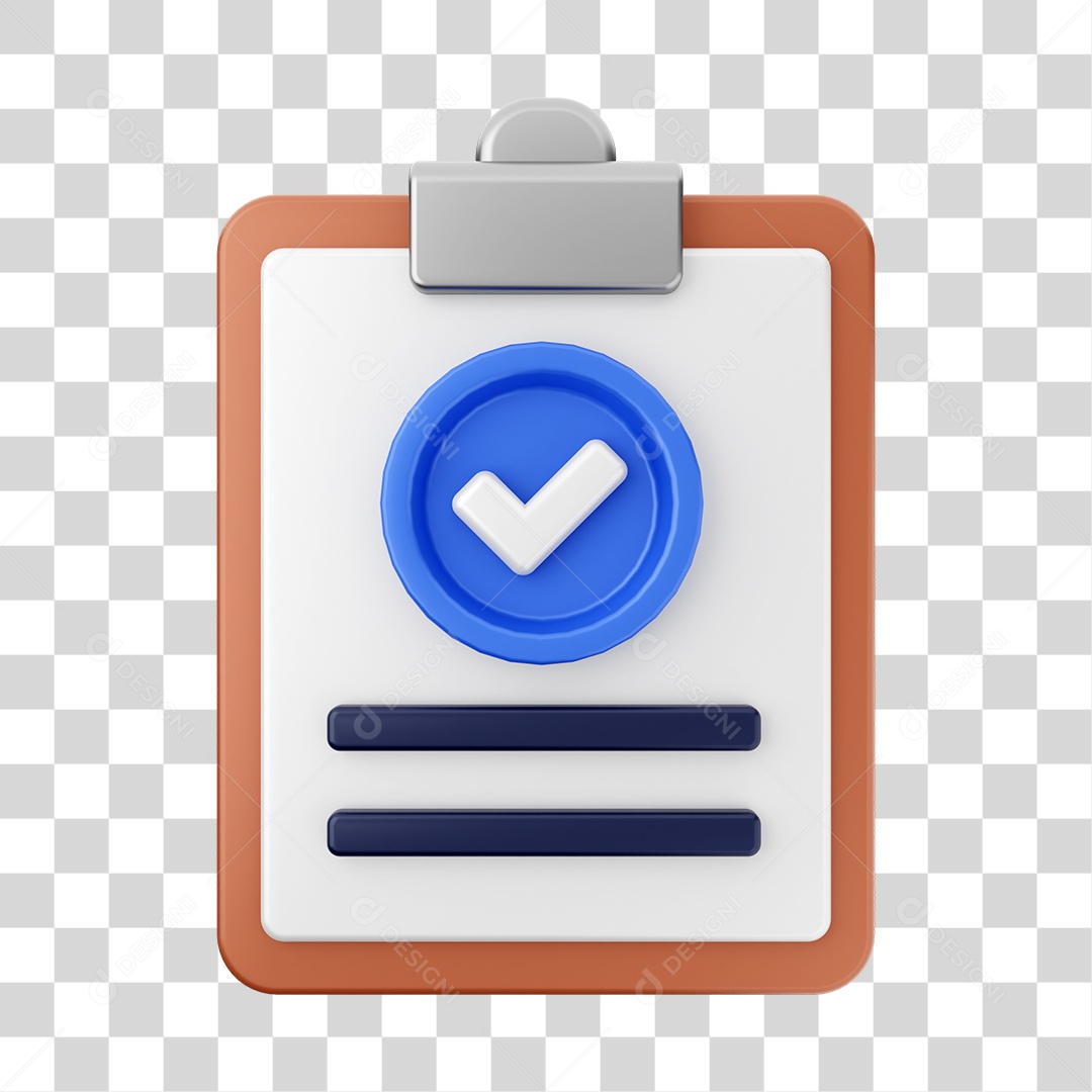 Elemento 3D Arquivo Relatório para Composição PNG Transparente