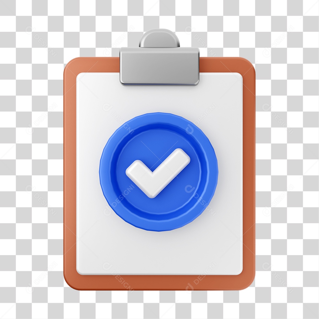 Elemento 3D Arquivo Relatório para Composição PNG Transparente