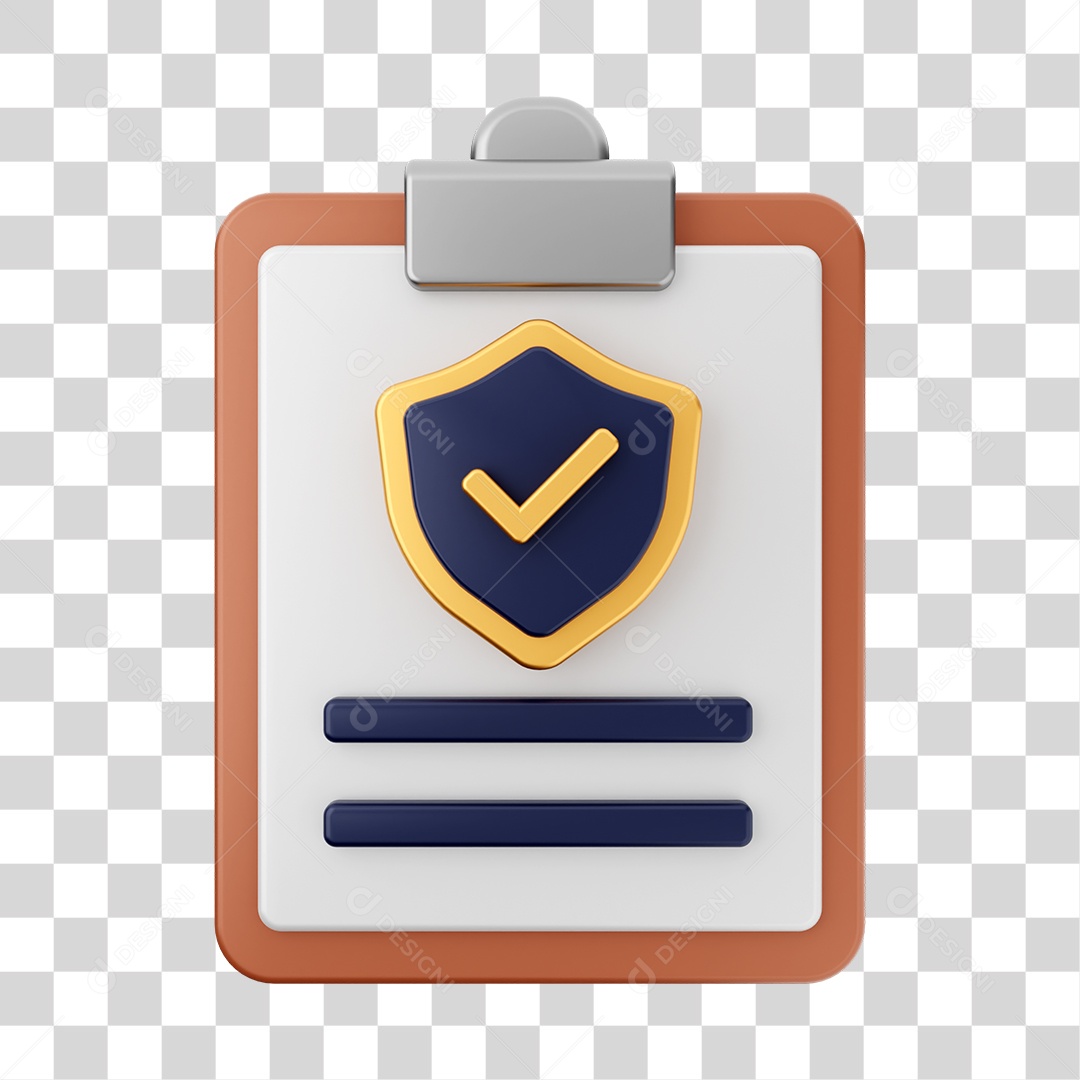 Elemento 3D Arquivo Relatório para Composição PNG Transparente