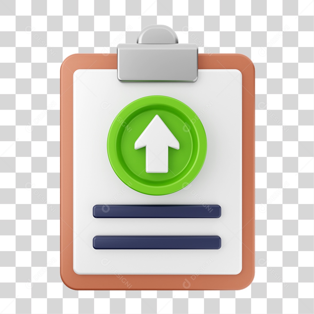 Elemento 3D Arquivo Relatório para Composição PNG Transparente