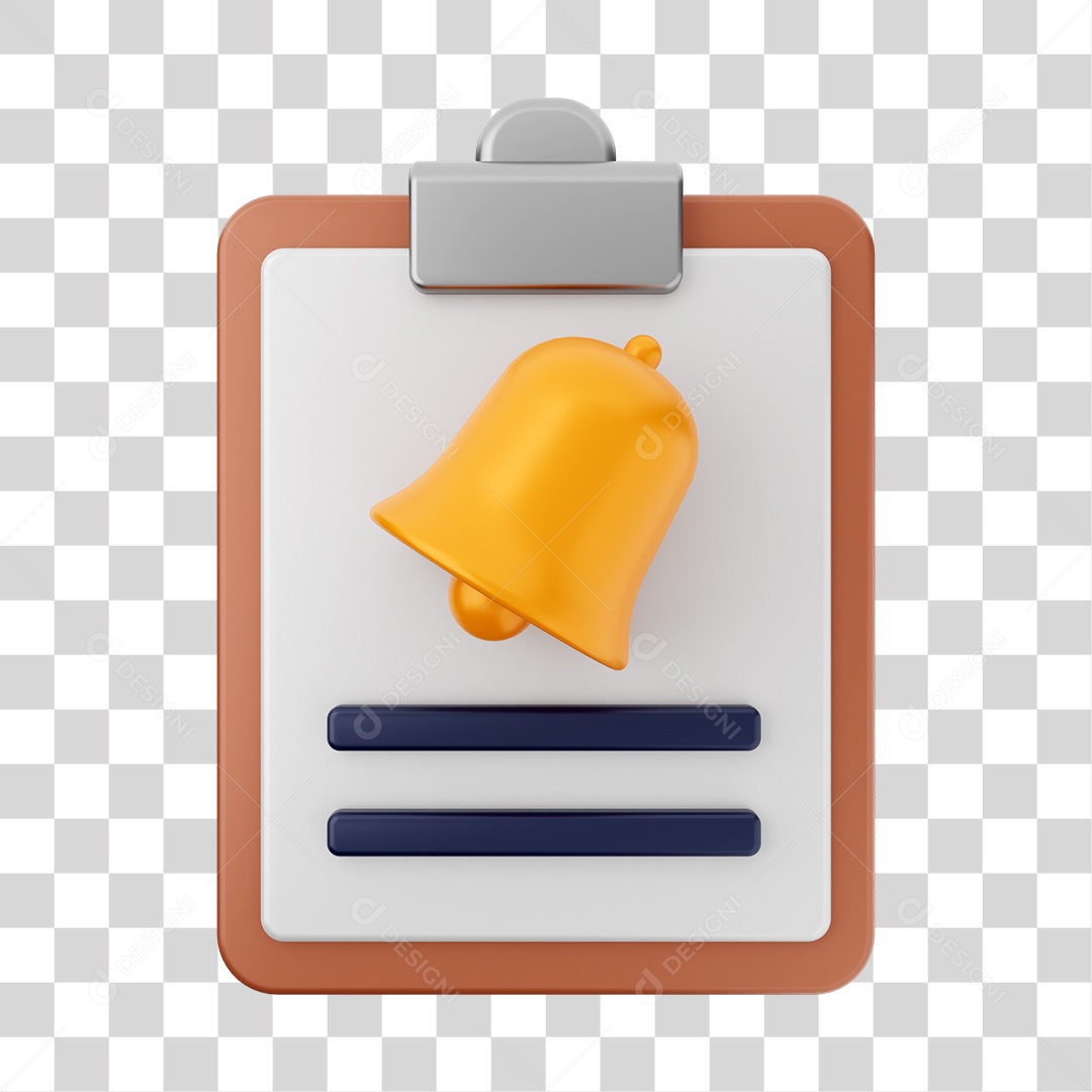 Elemento 3D Arquivo Relatório para Composição PNG Transparente