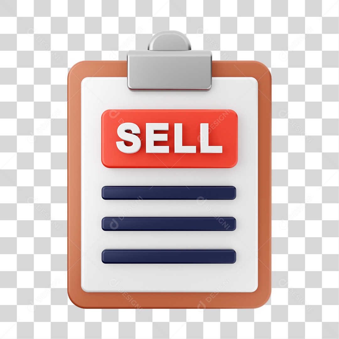 Elemento 3D Arquivo Relatório para Composição PNG Transparente