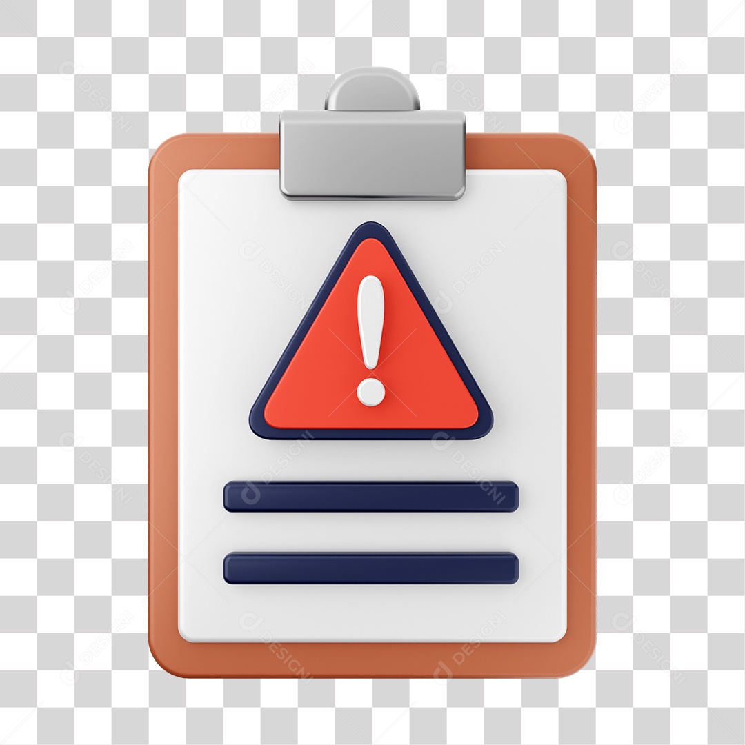 Elemento 3D Arquivo Relatório para Composição PNG Transparente