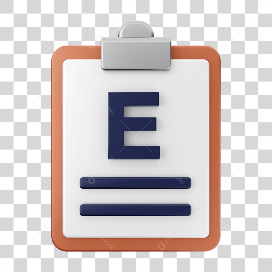 Elemento 3D Arquivo Relatório para Composição PNG Transparente