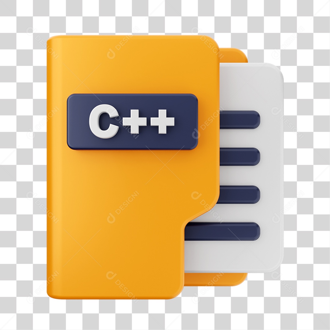 Elemento 3D Pasta de Arquivo Para Composição PNG Transparente