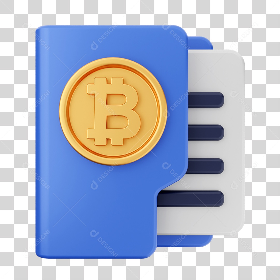 Elemento 3D Pasta de Arquivo Para Composição PNG Transparente