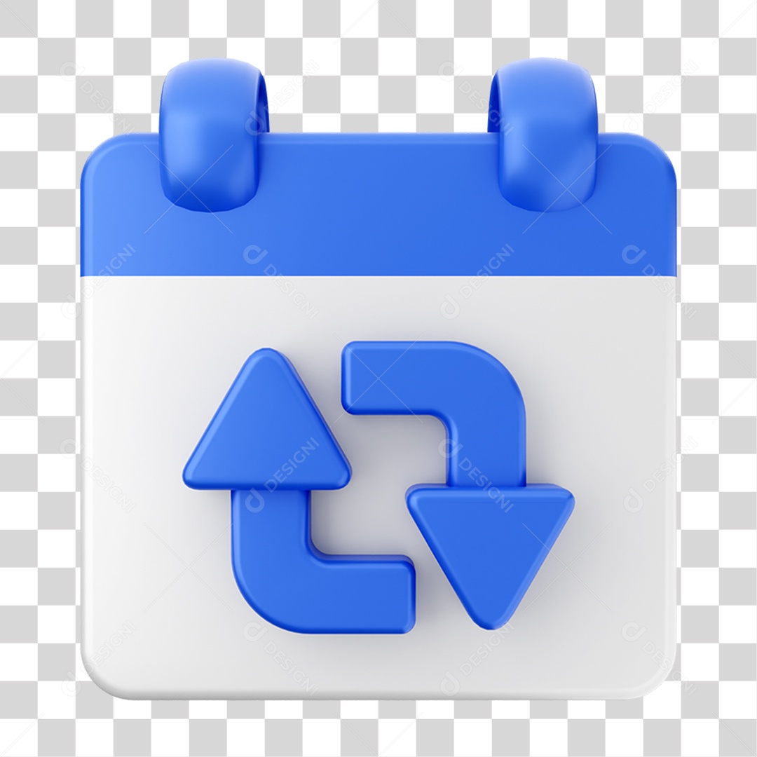 Elemento 3D Calendário Composição PNG Transparente