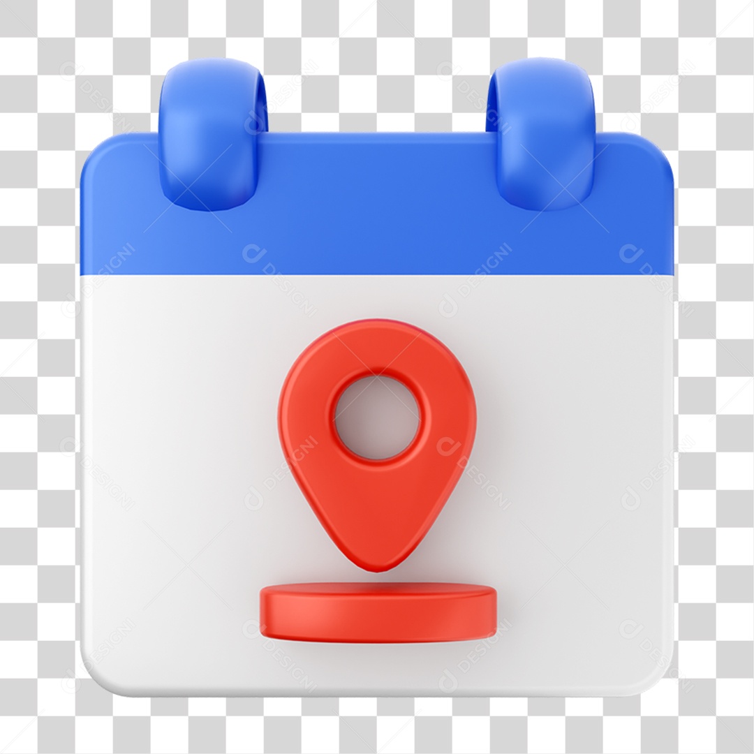 Elemento 3D Calendário Composição PNG Transparente