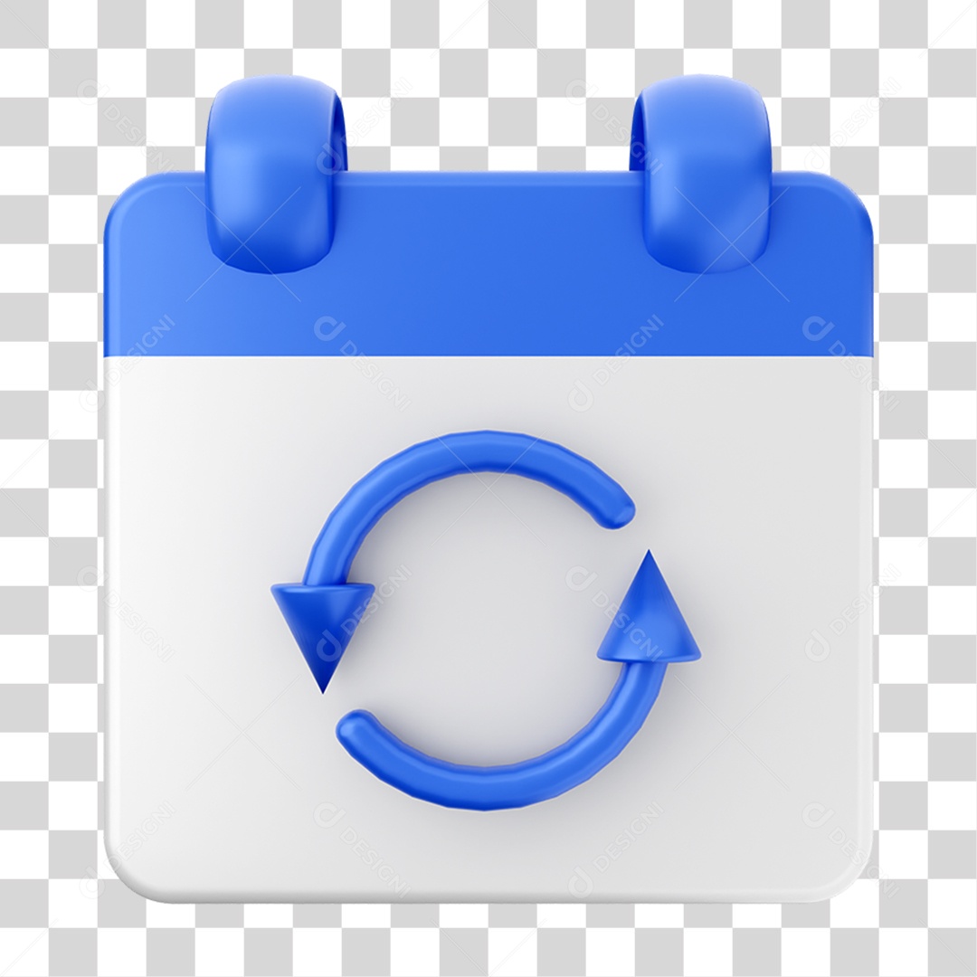 Elemento 3D Calendário Composição PNG Transparente