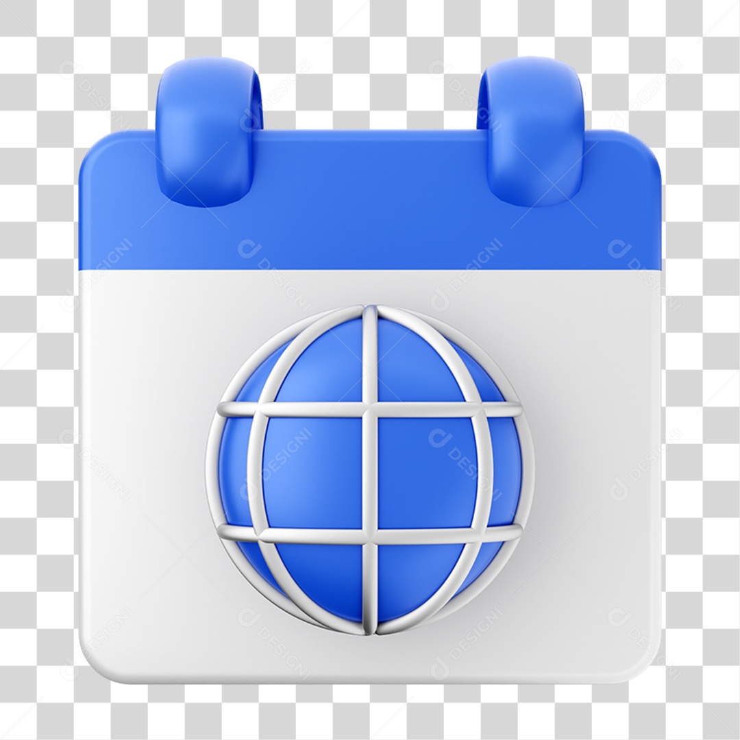 Elemento 3D Calendário Composição PNG Transparente