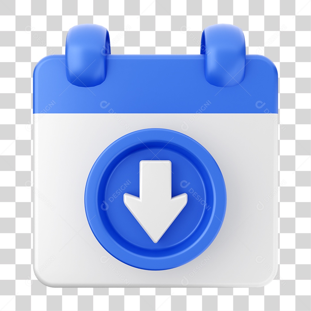 Elemento 3D Calendário Composição PNG Transparente