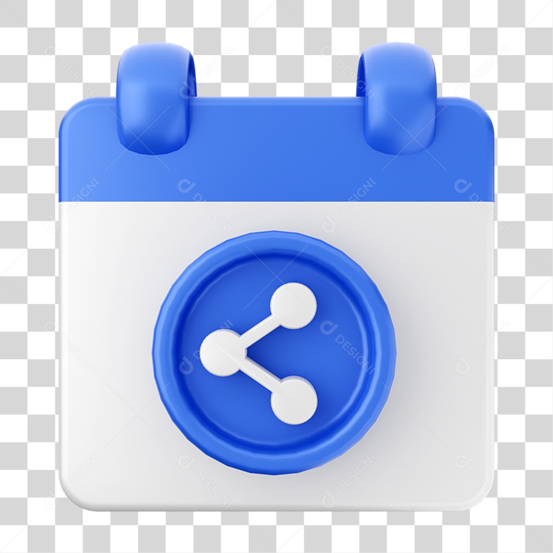 Elemento 3D Calendário Composição PNG Transparente