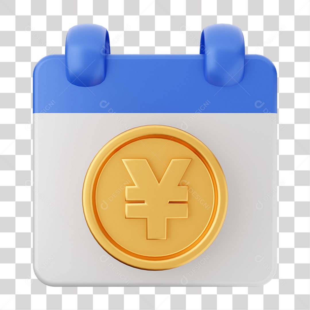 Elemento 3D Calendário Composição PNG Transparente