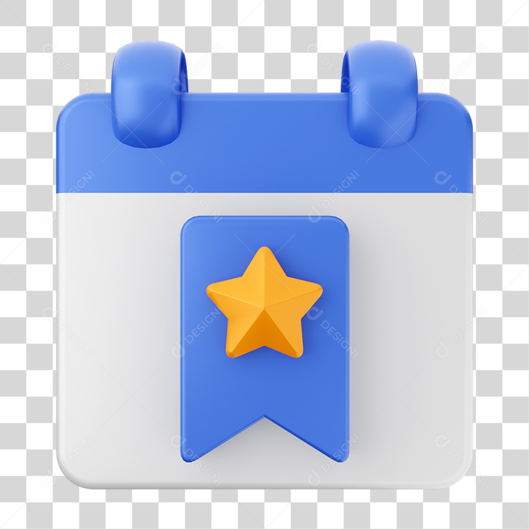 Elemento 3D Calendário Marcação Composição PNG Transparente