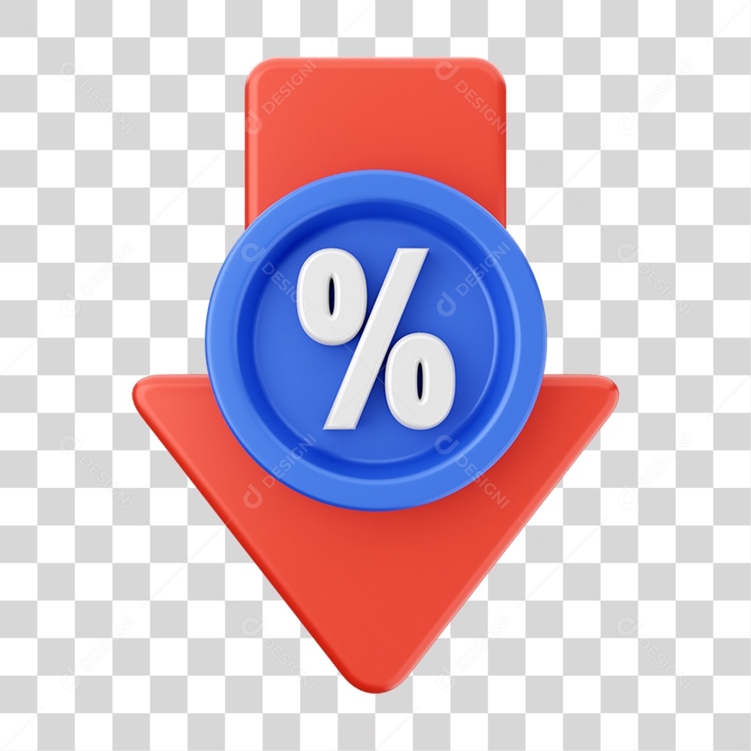 Elemento 3D Gráficos Negativos para Moeda Virtual PNG Transparente