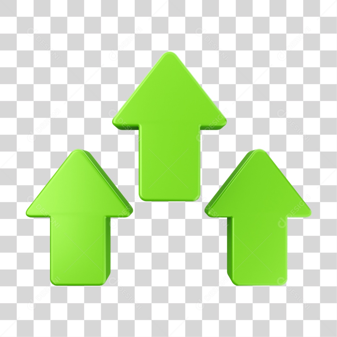 Elemento 3D Gráficos Positivos para  Moeda Virtual PNG Transparente