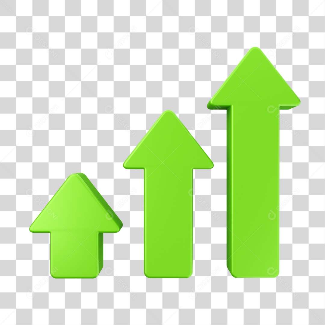 Elemento 3D Gráficos Positivos para  Moeda Virtual PNG Transparente