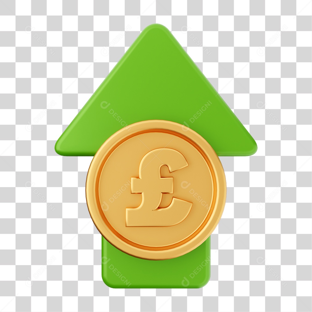 Elemento 3D Gráficos Positivos para  Moeda Virtual PNG Transparente