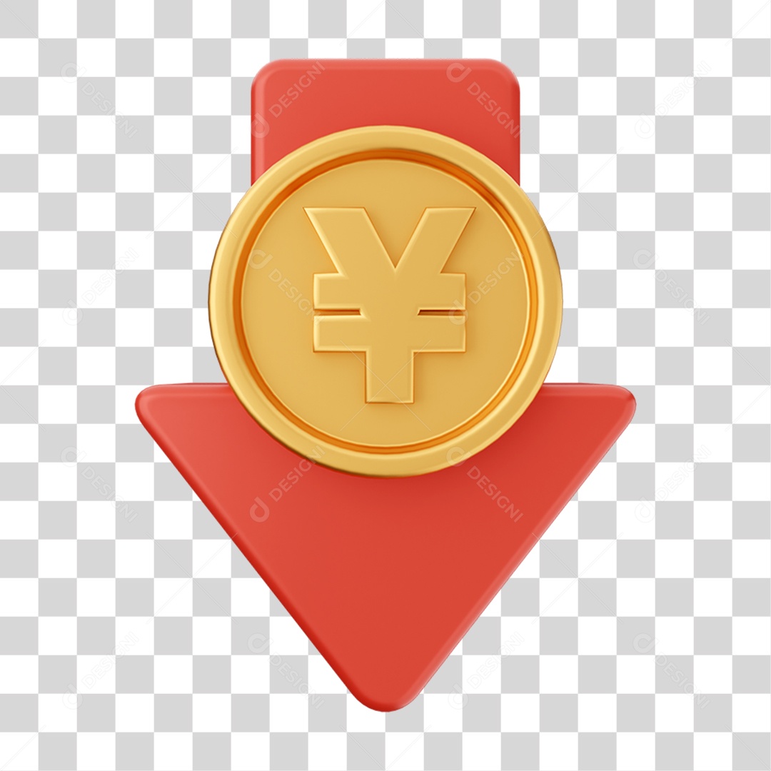 Elemento 3D Gráficos Negativo para Moeda Virtual PNG Transparente