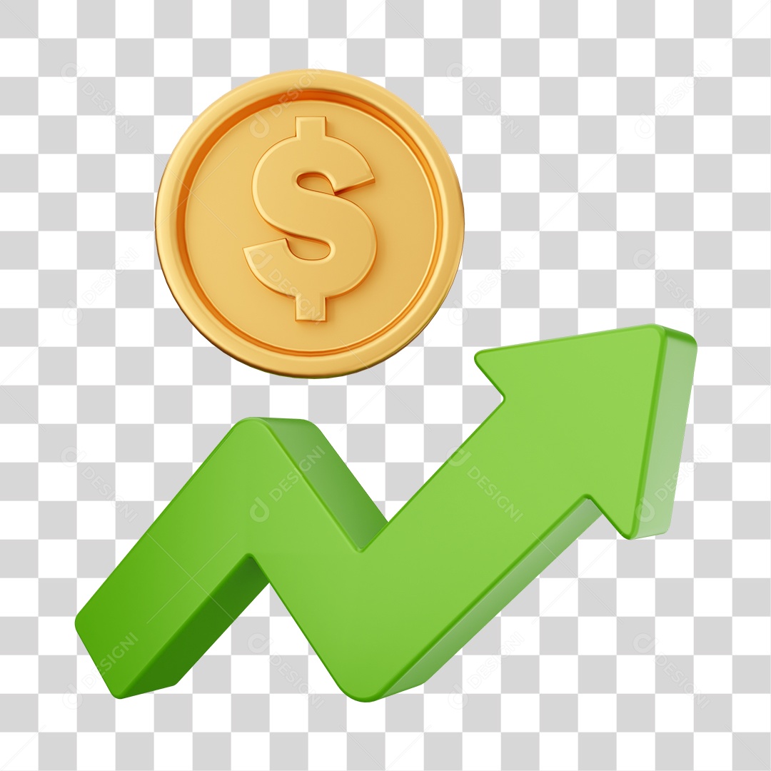 Positive Graphic 3D Element for Transparent PNG Virtual Currency