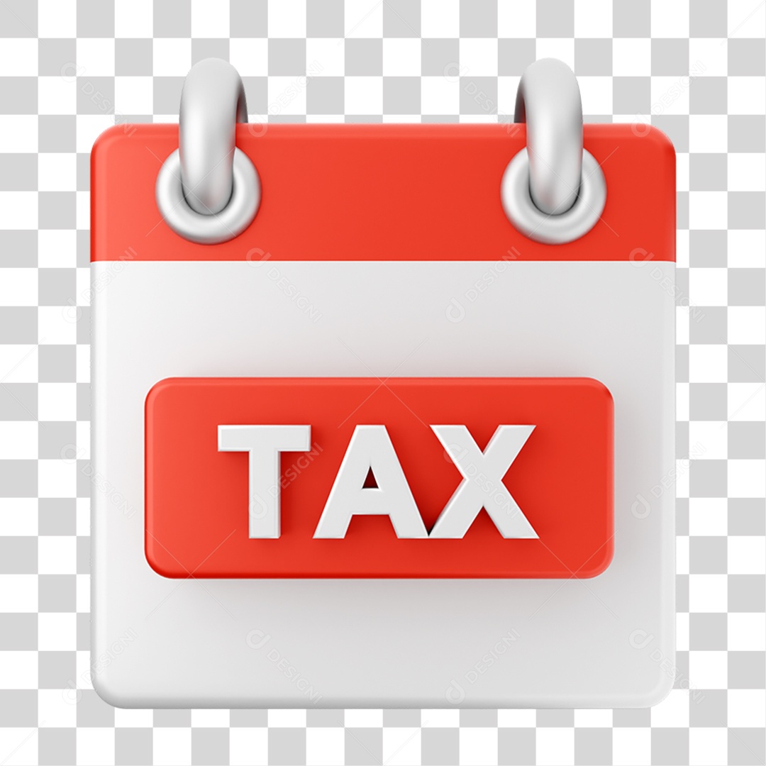 Elemento 3D Calendário para Composição PNG Transparente