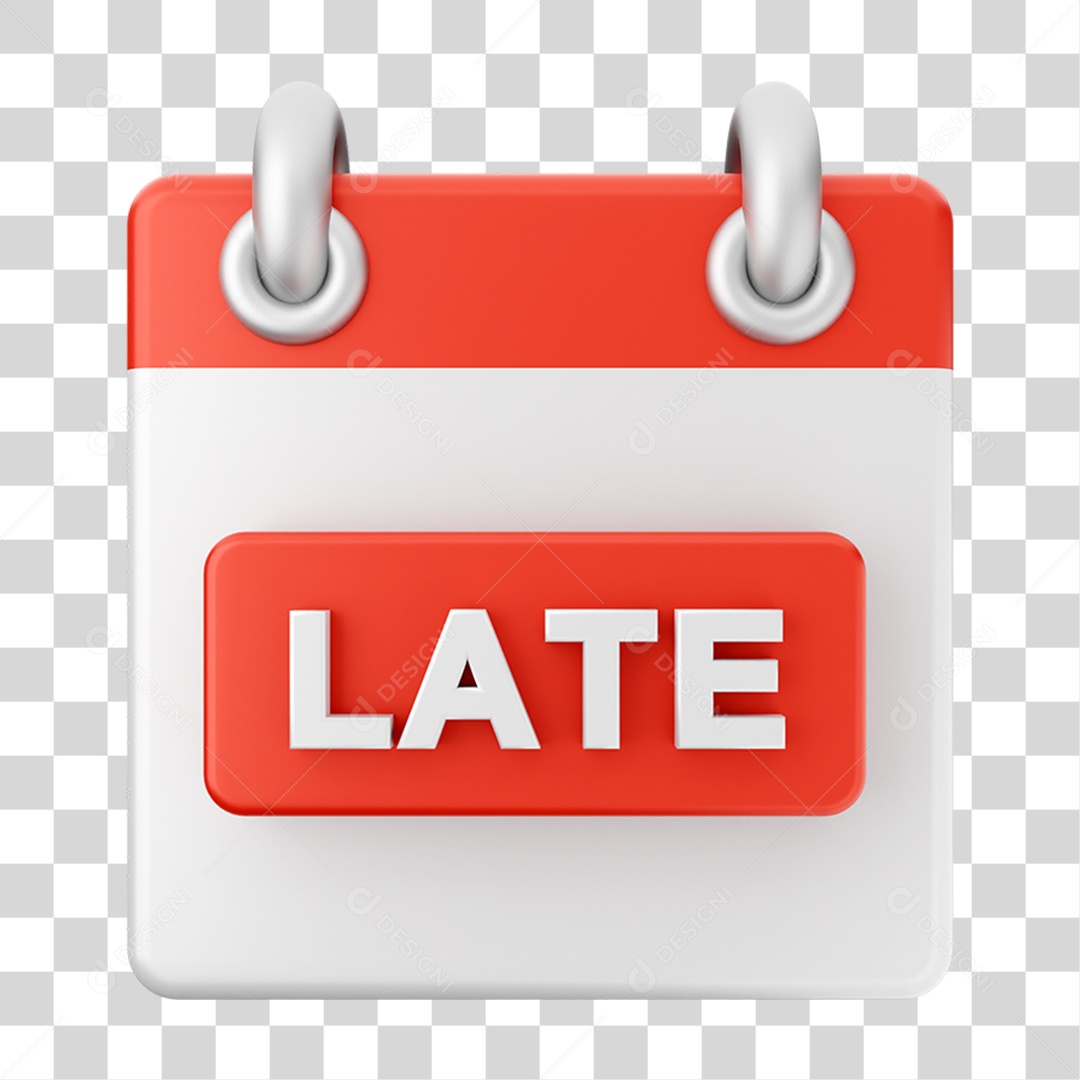 Elemento 3D Calendário para Composição PNG Transparente