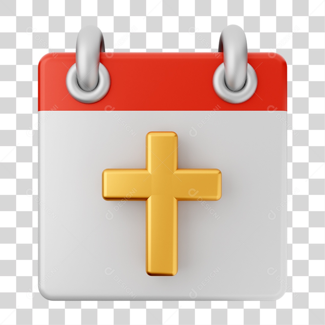 Elemento 3D Calendário para Composição PNG Transparente