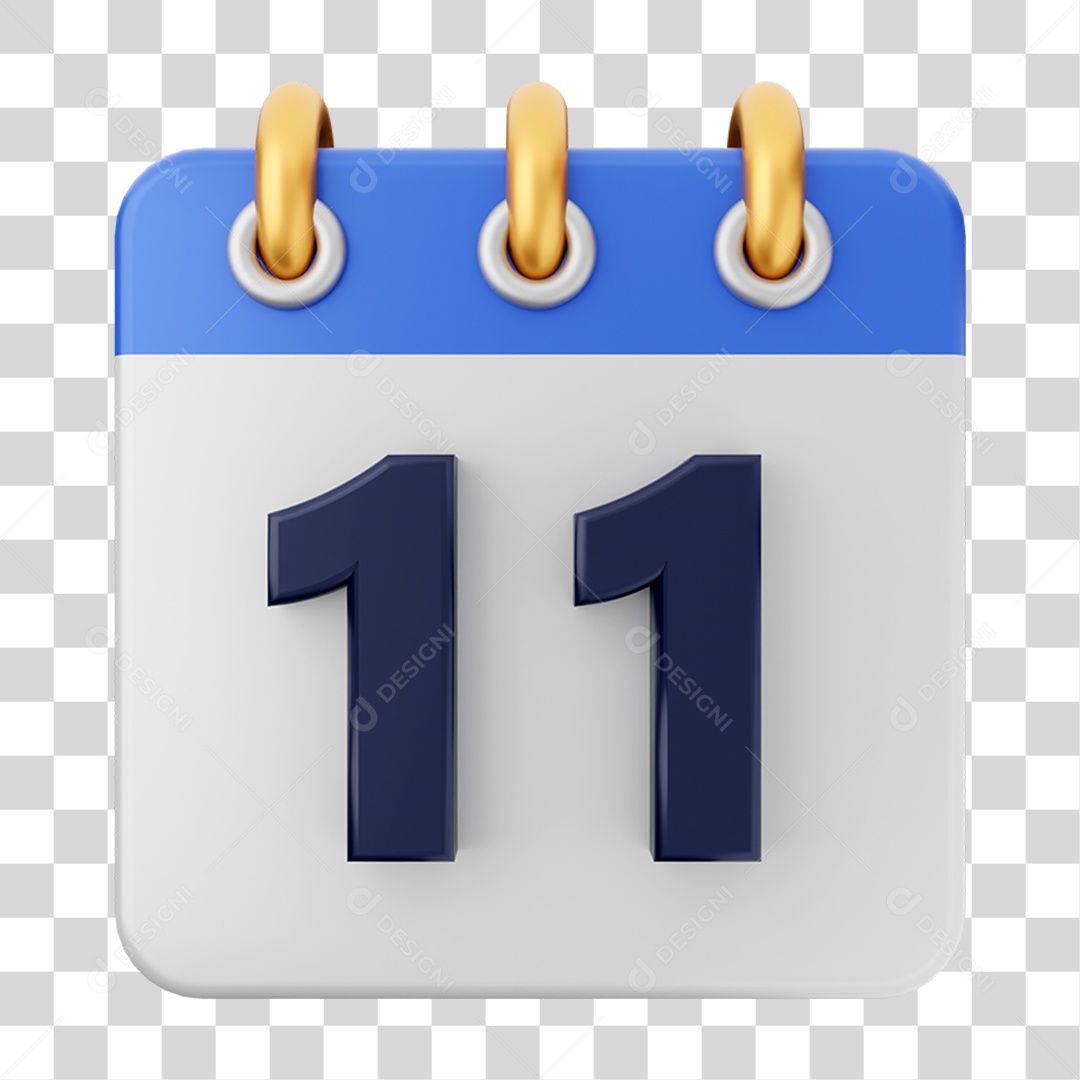 Elemento 3D Calendário para Composição PNG Transparente