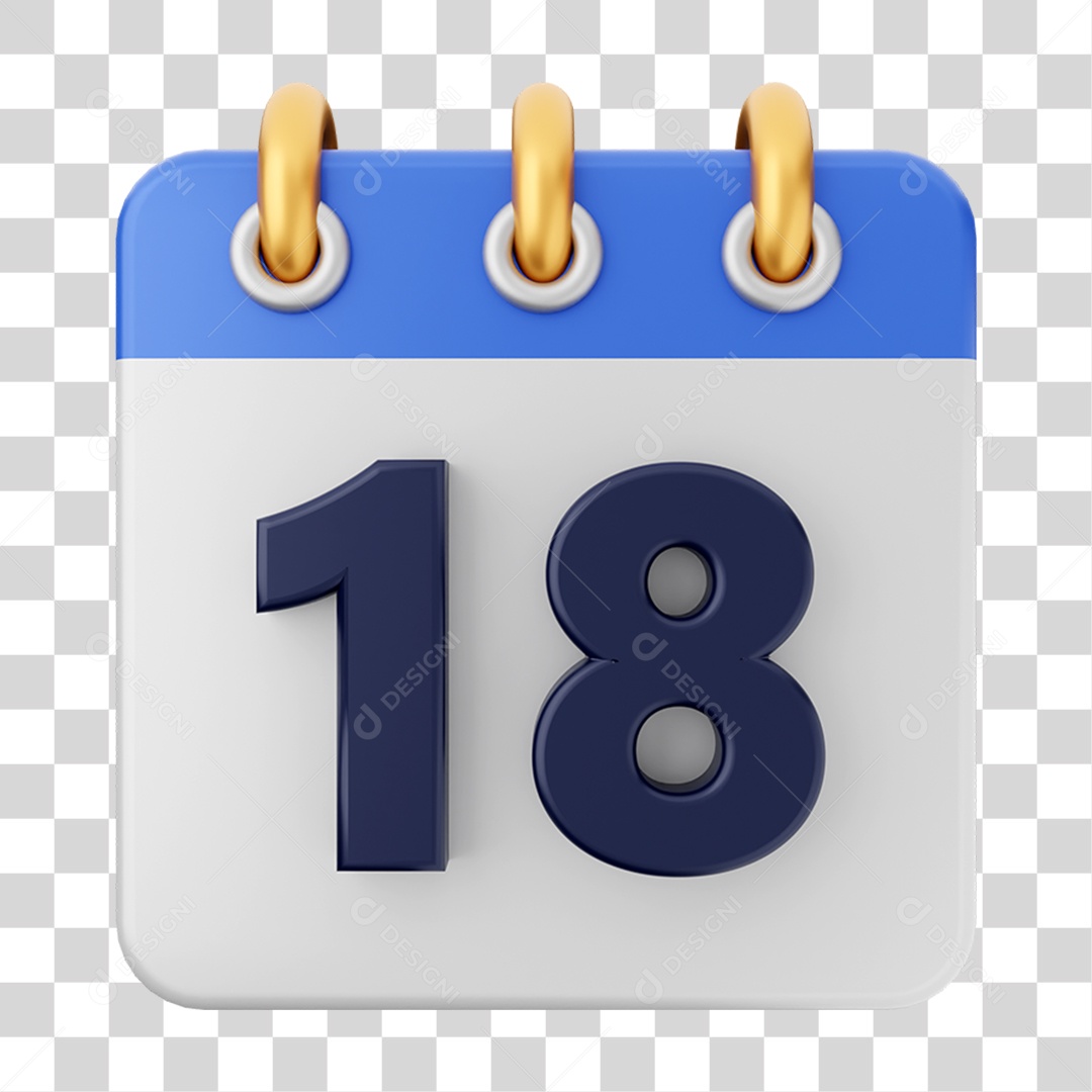 Elemento 3D Calendário para Composição PNG Transparente