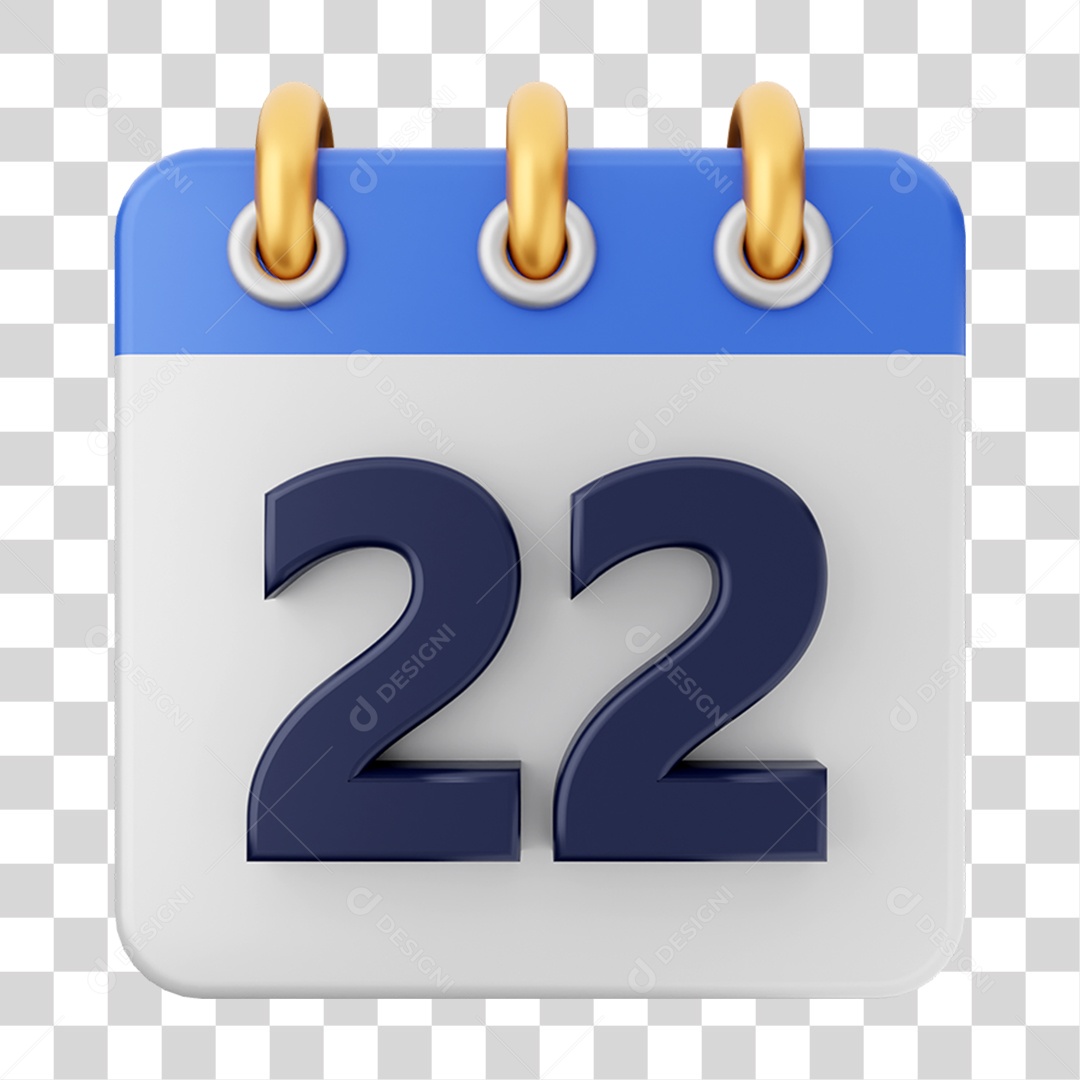 Elemento 3D Calendário para Composição PNG Transparente