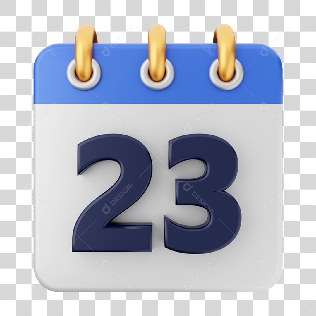 Elemento 3D Calendário para Composição PNG Transparente