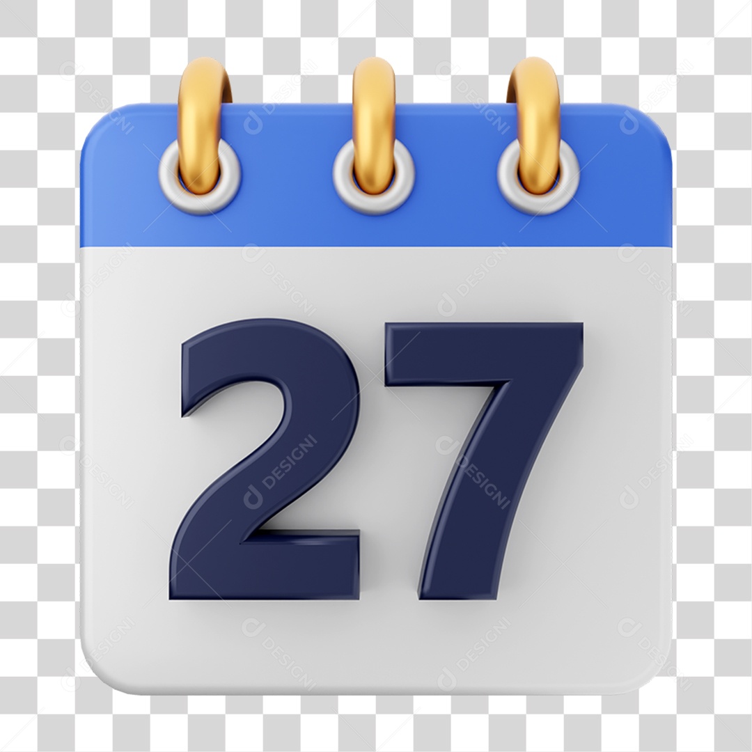Elemento 3D Calendário para Composição PNG Transparente