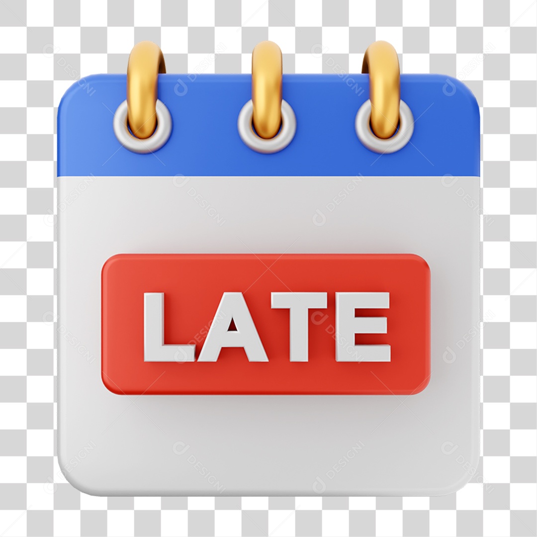 Elemento 3D Calendário para Composição PNG Transparente