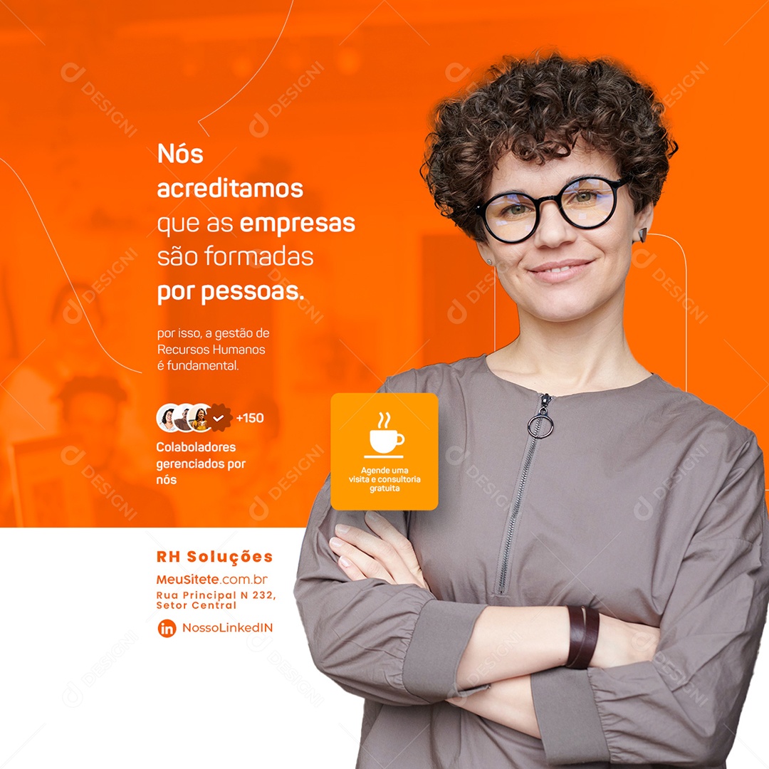 Nós Acreditamos Que as Empresas são Formadas por Pessoas Recursos Humanos Social Media PSD Editável