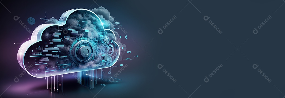 Conceito tecnologia nas nuvens