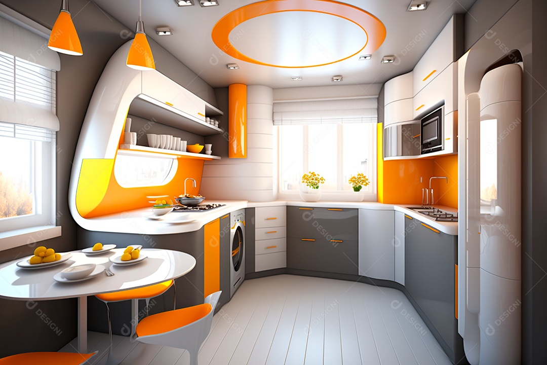 Imagem realista de cômodo de uma casa.