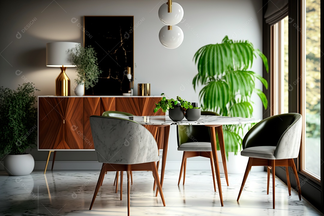 Imagem realista de cômodo de uma casa.