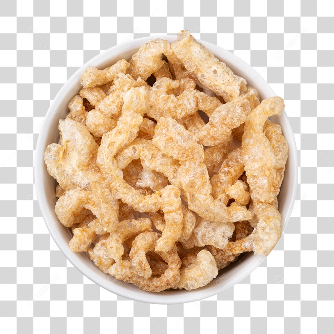 Torresmo sobre tigela PNG Transparente