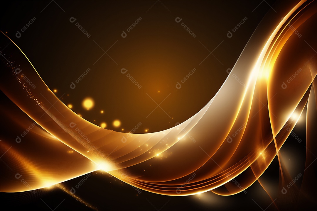 Fundo de ondas douradas