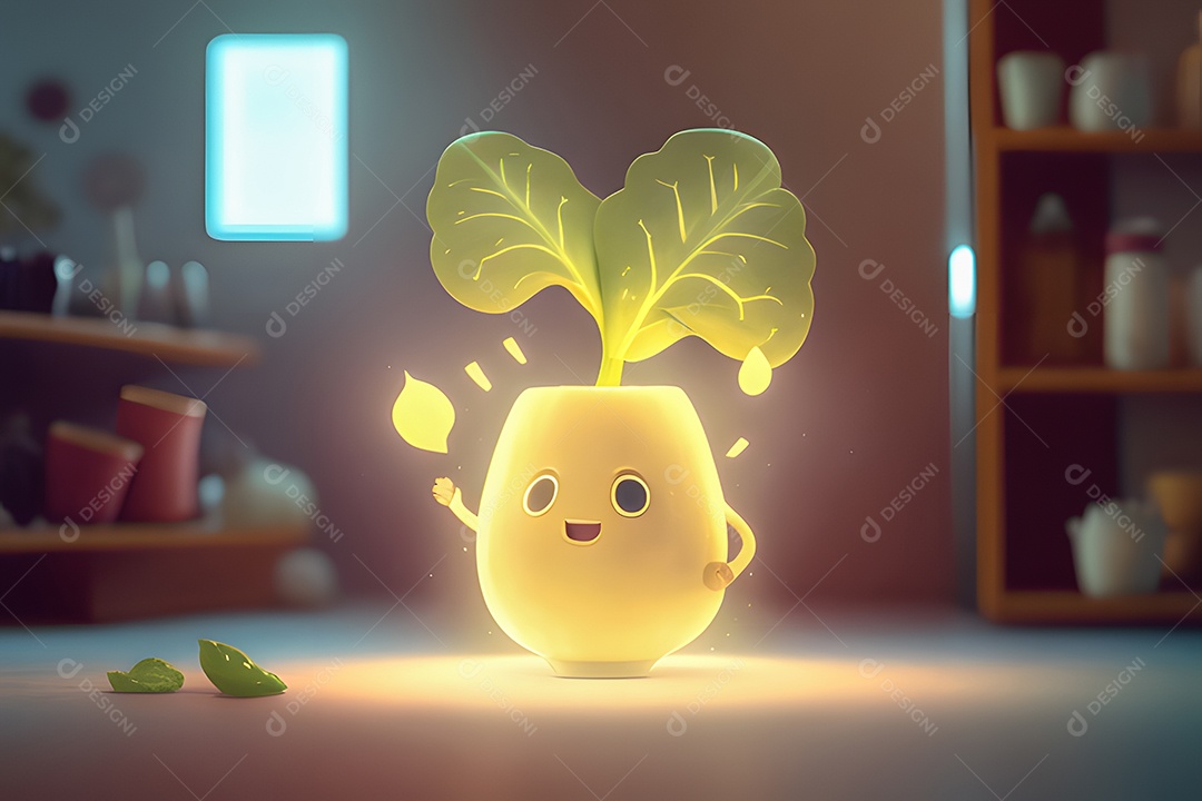 Personagem adorável couve