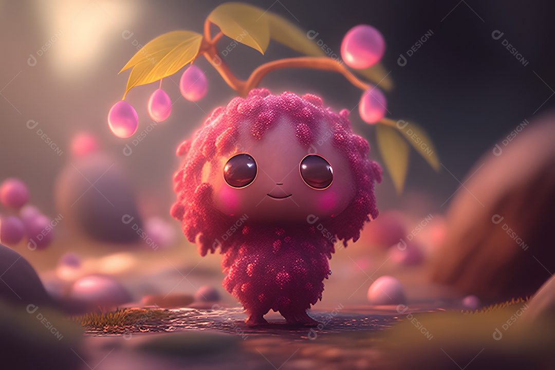 Personagem adorável e fofinha amora